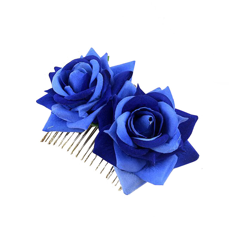 Bridal Boho Rose Flower Hair Comb Clip Hairpin Wedding Party Hair