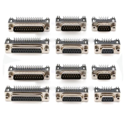 9 15 25 Pin D-Sub Socket PCB Board Mount Solder Pin Connector RS232 Serial VGA