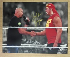 STONE COLD STEVE AUSTIN HULK HOGAN SIGNED WWE NWO HOF 16X20 PHOTO BECKETT BAS 2