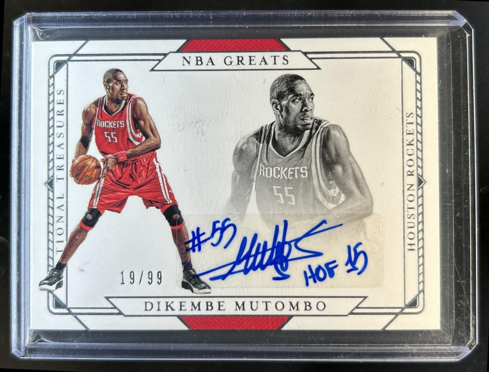 2020-21 National Treasures Dikembe Mutombo NBA Greats Signatures Auto #/99