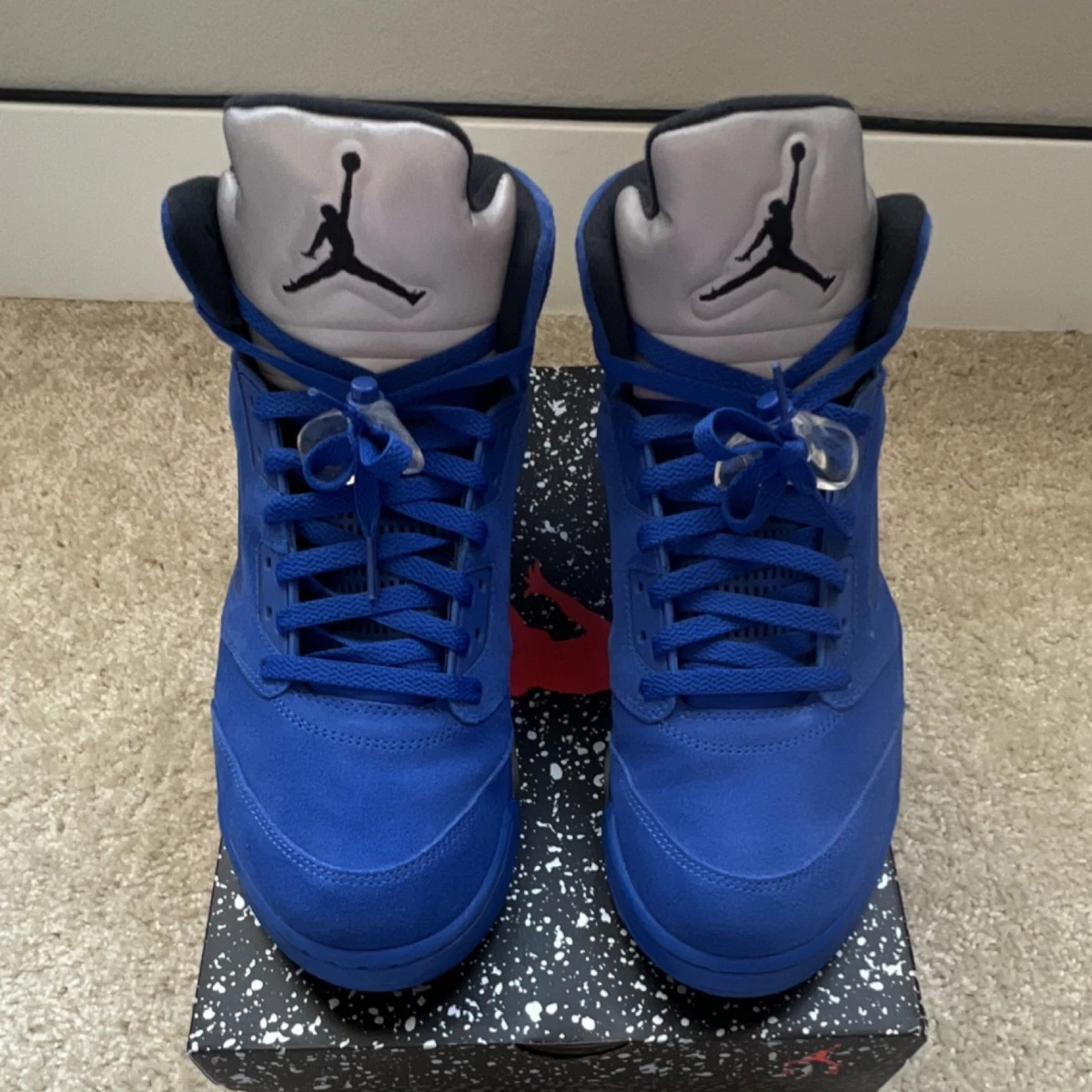 Preços baixos em Jordan 5 Retro Blue Suede | eBay