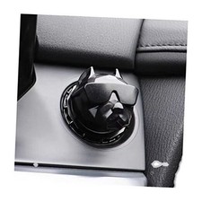 Car Push to Start Button Cover, Vehicle Interior Engine Ignition Switch Black
