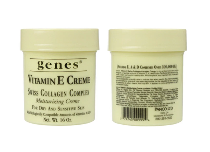 Genes Vitamin E Creme Swiss Collagen Complex Moisturizing Creme