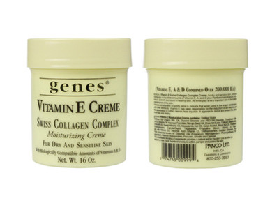 Genes Vitamin E Creme Swiss Collagen Complex Moisturizing Creme