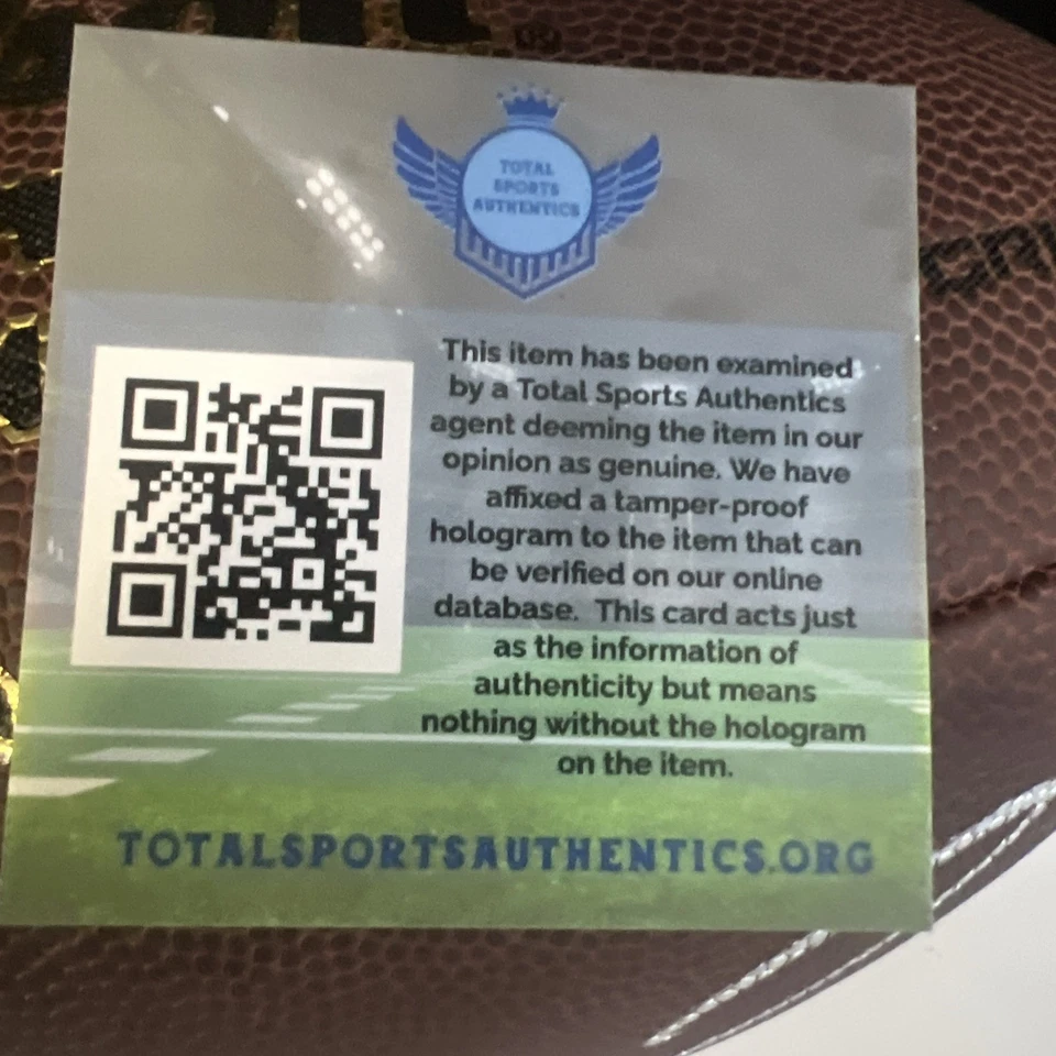 Fútbol americano de tamaño completo firmado autografiado por Patrick Mahomes Chiefs con certificado de autenticidad Foto 3 de 4