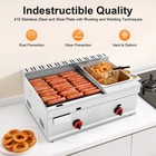 Commercial Gas Propane Flat Top Grill Griddle w/ Deep Fryer Multi function Fryer