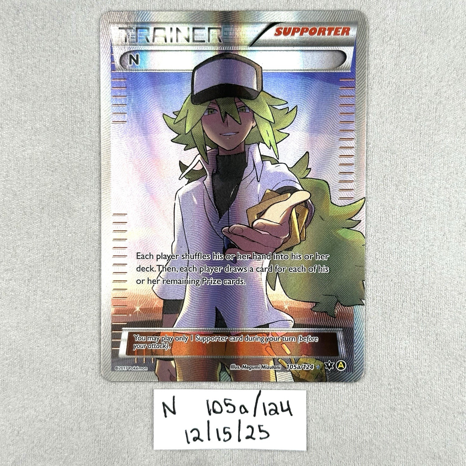 N Trainer Supporter 105a/124 Fates Collide Alternate Art Pokemon TCG NM
