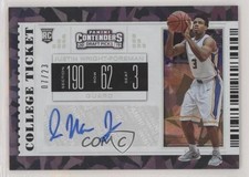 2019 Contenders Draft Picks College Ticket 7/23 Justin Wright-Foreman Auto u6m