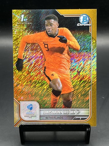 2022 Bowman Chrome Road to UEFA U21 Daishawn Redan #38 Gold Shimmer /50 1st