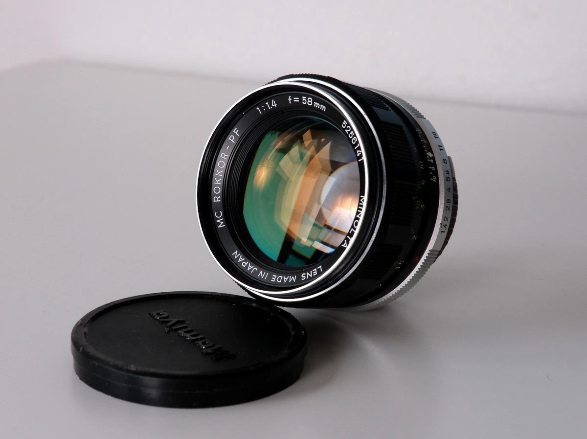 Minolta Rokkor PF 58mm Focal f/1.4 Camera Lenses for sale | eBay