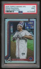 DRAKE BALDWIN 2025 TOPPS CHROME UPDATE IMAGE VARIATION #USC96 RC PSA 9