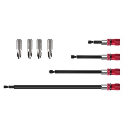 Long Magnetic Bit Extension Holder Set 1/4'' Hex Shank 4PCS for Tight Spaces