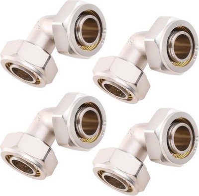 4PCS 3/4'' Air Line Elbow Fittings for Compressed Air Piping System