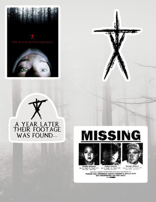 Blair Witch Project 4pc Horror Movie Sticker Pack