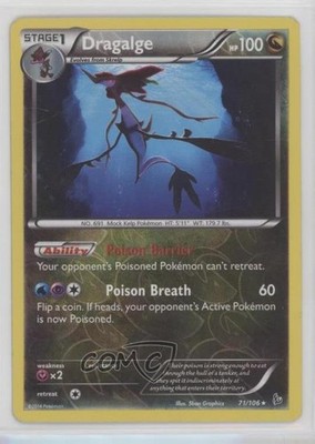Dragalge Reverse Foil Pokemon XY Flashfire #71