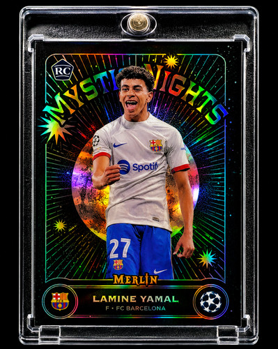 Lamine Yamal BLACK ROOKIE REFRACTOR RARE Prizm Chrome Soccer Card WORLD CUP MVP