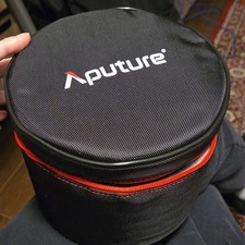 Aputure Fresnel 2X Padded Case Bag Black with Red Zipper, 7" Diameter