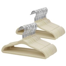 Beige 11 Inch UltraThin NonSlip Velvet Baby Toddler Clothes Hangers 48 PCS