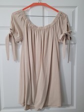 Lulus Dress Off The Shoulder - XL Biege/Cream - "Resort Dress"