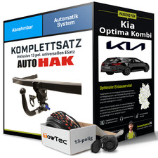 Anhängerkupplung abnehmbar für KIA Optima Kombi +E-Satz Kit (AHK+ES)