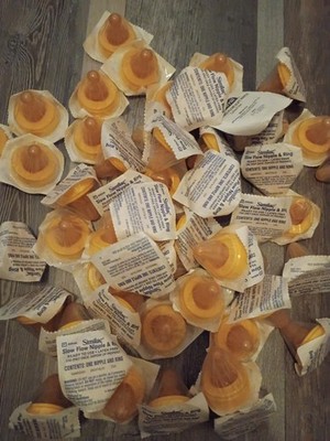 52-Nipples Similac Infant Slow-Flow Nipple Yellow Ring Latex Free 