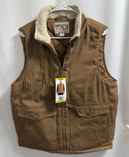 WP WEATHERPROOF Men's Workwear Vest Size Medium Harvest Tan Quilted Sherpa