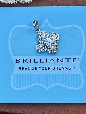 PAJ Brilliant 925 Sterling CZ Cubic Zirconia Clover Pendant