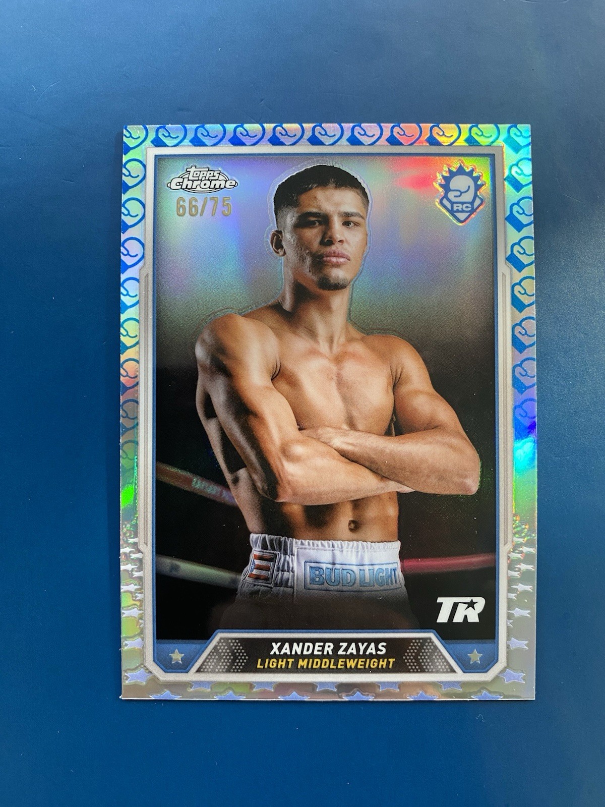 2024 Topps Chrome Boxing #20 XANDER ZAYAS RC Glove Logo Refractor /75