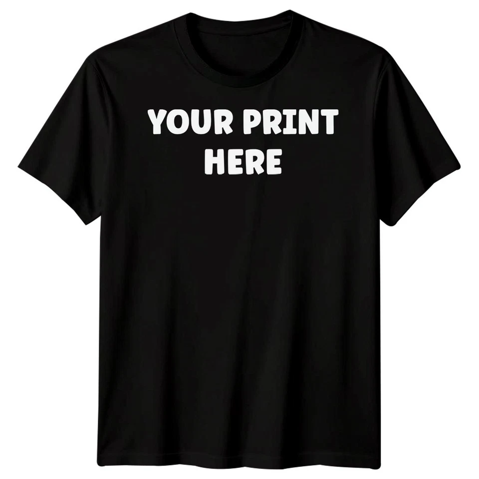 Custom T-Shirt Design Your Own Print Personalized Graphic Mens Tee - Image 1 of 3