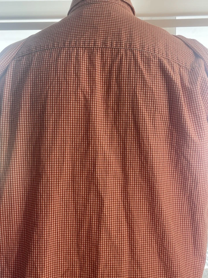 Camisa xadrez masculina manga longa Nautica tamanho 16 34/35 botão frontal 100% algodão - Imagem 3 de 4