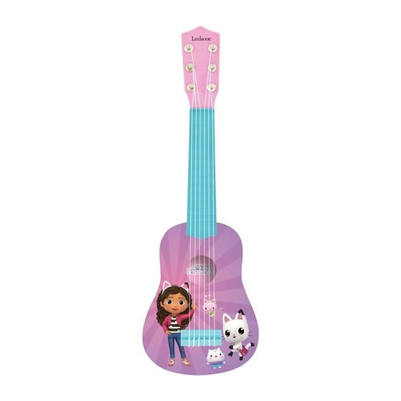 Guitare Gabby et la maison magique Lexibook 53cm guitare enfant guide apprentissage rose