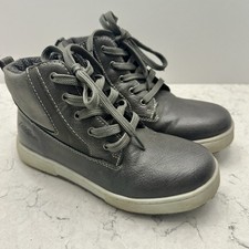 Eddie Bauer Gray Leather Side Zip Casual Boots Kid's Size 3