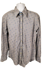 Robert Graham Shirt Men XL Flip Cuff Preppy Long Sleeve Abstract S4 