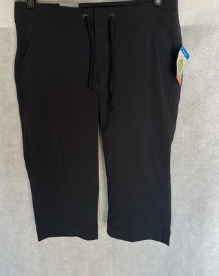 COLUMBIA Size 10 Black Anytime Outdoor Active Fit Capri Pants Women's NEW $60