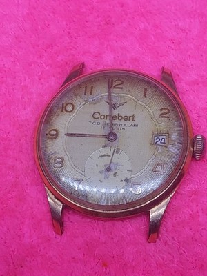 Cortebert Rist Watch 17jwe Incablock 36mm Without The Crown GF20 M GOOD WORKING 