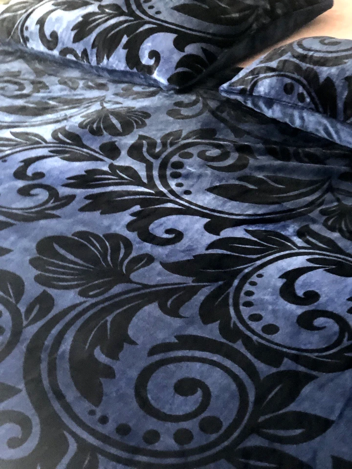 6tlg. Mont Chalet QVC*Neu*Doppelbett Wende Bettwäsche 135x200cm Blautöne - Bild 2 von 4