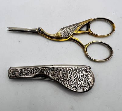 Singer Sewing Tracing Wheel Folding  Featherweight Machine Collectible Scissors