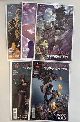 Van Helsing vs Frankenstein #1,2,3,4,5 Zenescope Complete Set 1-5 Grimm Fairy