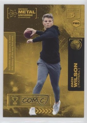 2021 Skybox Metal Universe Champions PMG Orange /100 Zach Wilson Rookie RC 00am