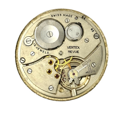 Vertex Revue 65 Taschenuhrwerk 14S 42mm 15J gute Unruh Achsteile (313)