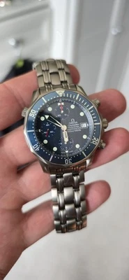 OMEGA Seamaster Titanium Chrono Wave Dial 300m Gents Watch 41mm - Image 1 of 4