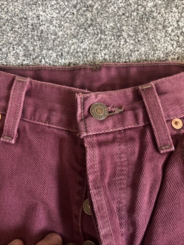 Levi's 618 Jeans 1990s Vintage Red Denim with Orange Tab 32 Waist, 32 Leg - Picture 2 of 9