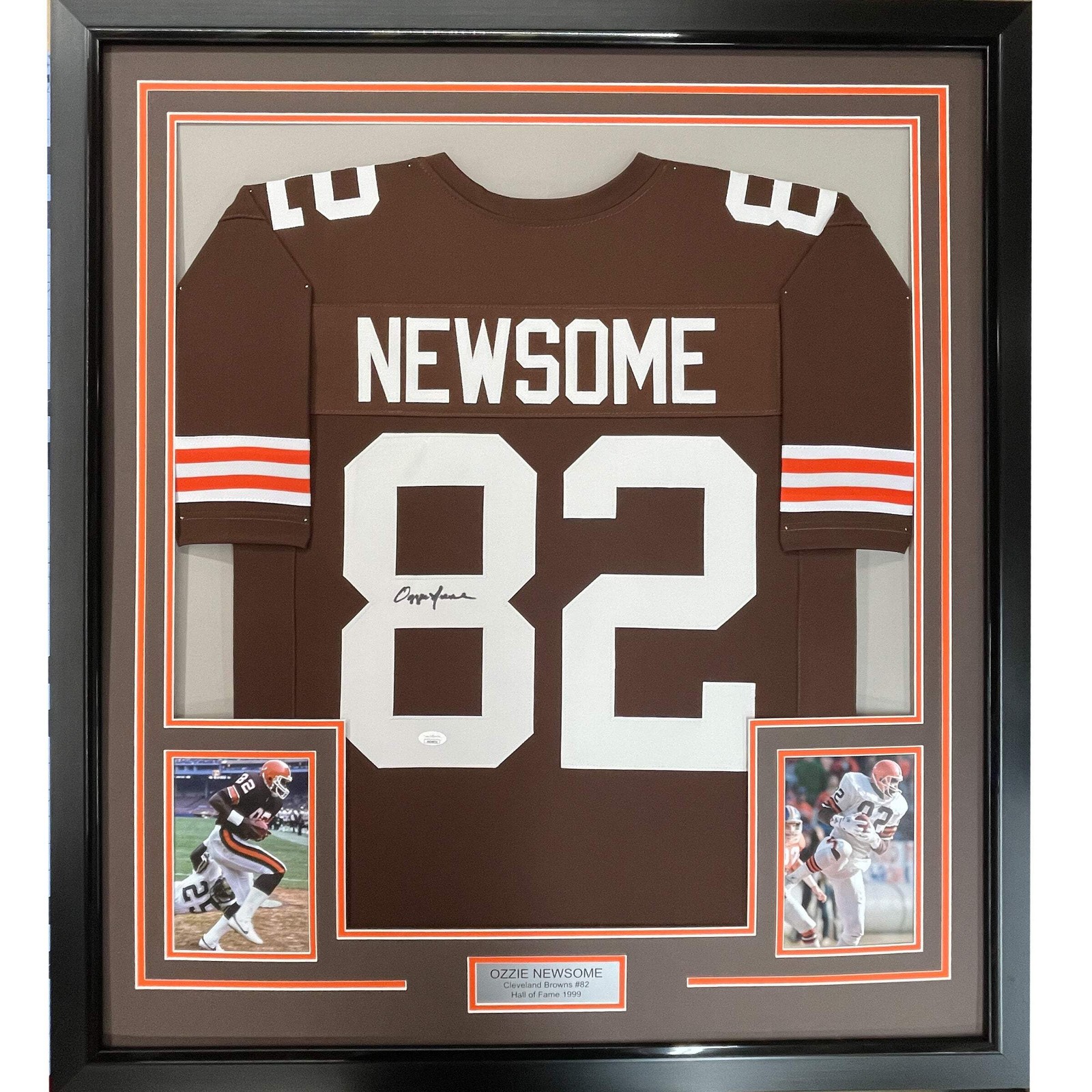 Ozzie Newsome Autographed Signed Cleveland Browns FRAMED / HOF 33x42 Cleveland Brown Jersey JSA COA 