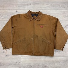 VTG Dickies Blanket Lined Jacket Men's XL Brown Detroit Style DuckCanvas 90's