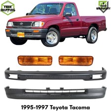 Front Bumper Primed Steel Turn Signal Lights Kit For 1995-1997 Toyota Tacoma
