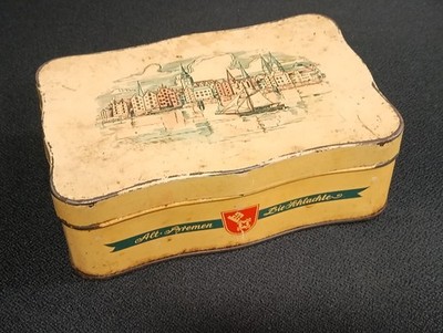 alte blechdose Georg Schrader & Co Bremen gegr.1877 im Fundzustand
