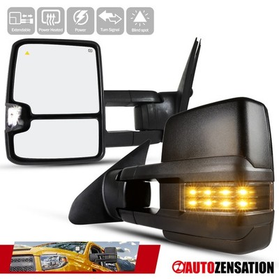 Fit 2007-2017 Toyota Tundra Extend Power Tow Mirrors Pair+Heat+LED Signal+BSM
