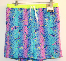 NWT Chubbies Big Boys Multicolor The Dino Delights Classic Swim Trunks XL 18-20