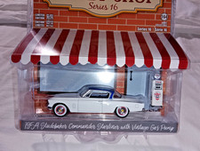 1:64 THE HOBBY SHOP 1954 STUDEBAKER COMMANDER STARLINER W/ VINTAGE GAS PUMP NEW! - Image 3