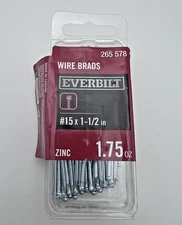 Everbilt Wire/Brad Zinc Plated #15 x 1-1/2 in Finishing Nails 1.75 oz 265 578